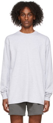 John Elliott Grey Long Sleeve University T-Shirt