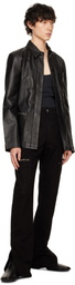Ludovic de Saint Sernin Black Gail Leather Jacket