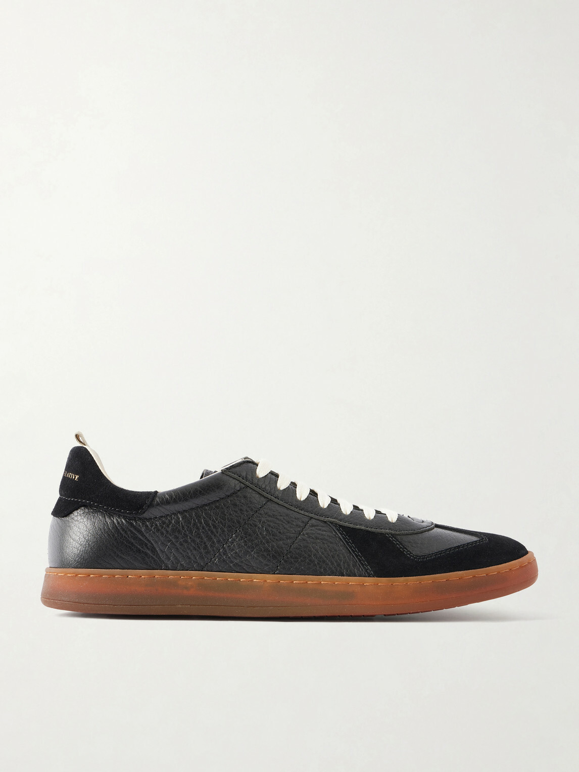Officine Creative - Militia 002 Suede-Trimmed Leather Sneakers - Black