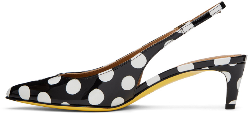 White And Black Polka Dot Print Women's High Top Shoes main image 1