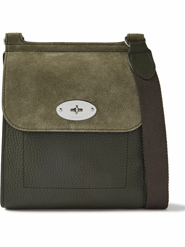 Photo: Mulberry - Antony Small Suede-Trimmed Full-Grain Leather Messenger Bag