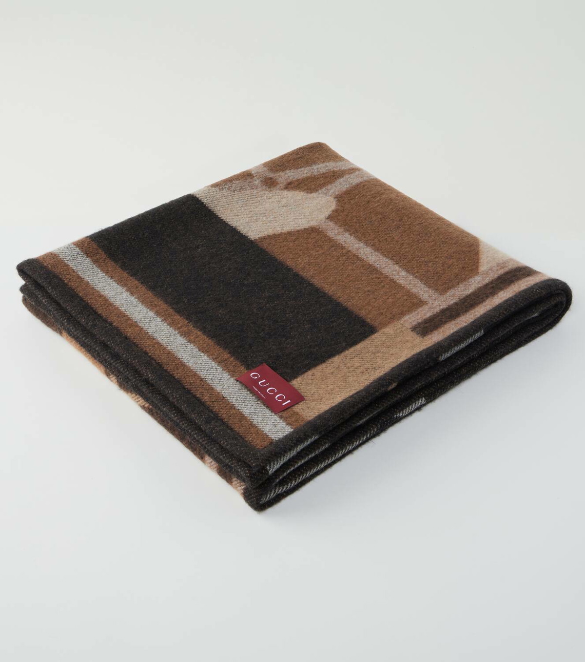 Gucci Jacquard wool and cashmere blanket