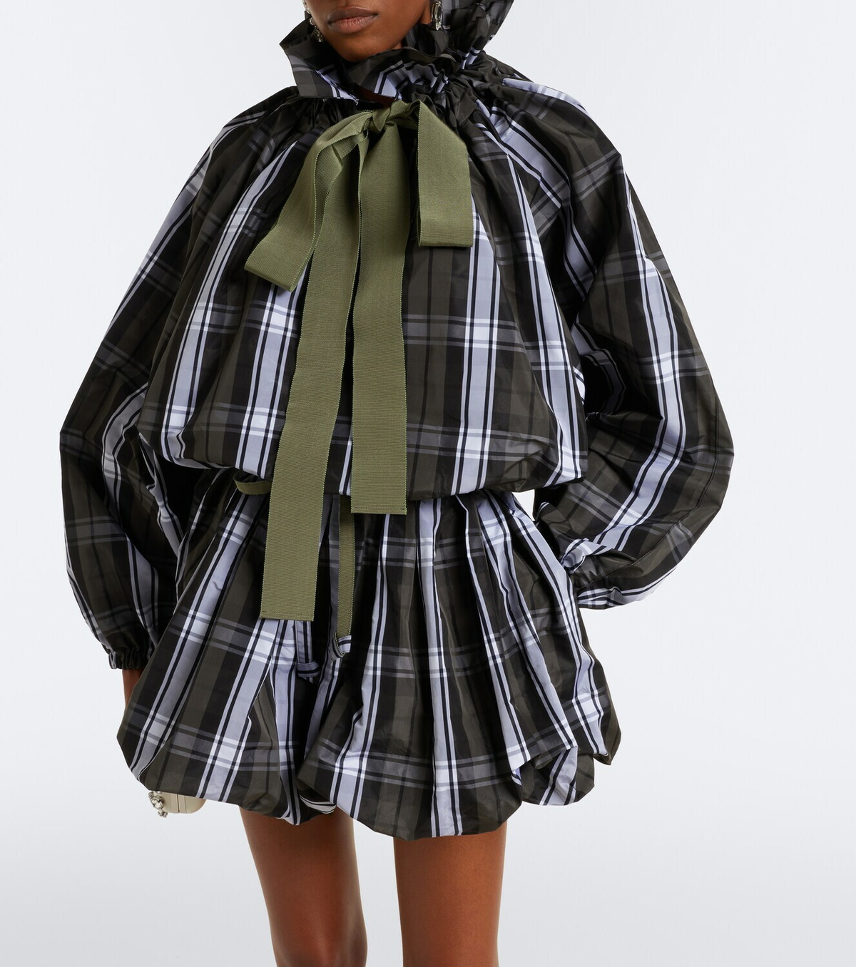Patou Bow-detail checked top