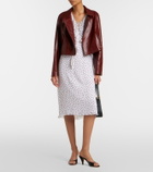Dorothee Schumacher Broken Shine cropped leather jacket