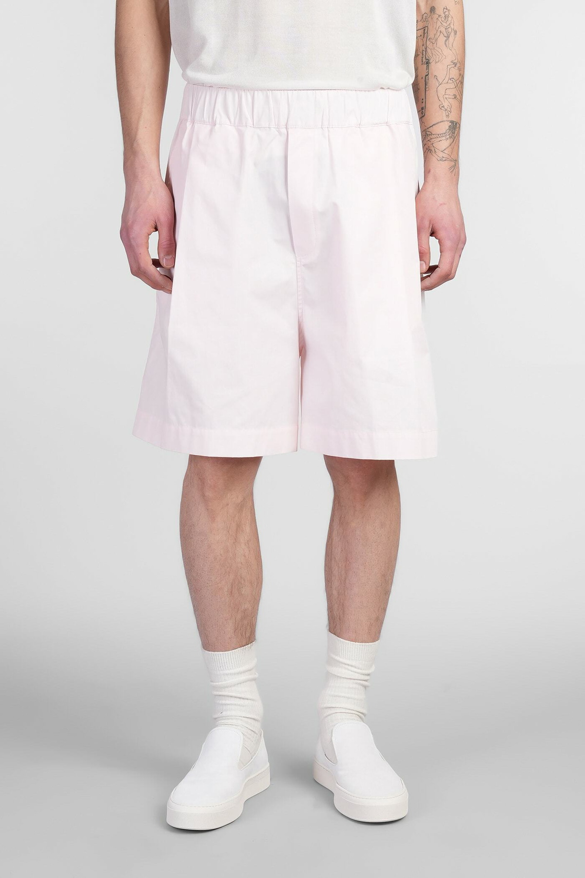 Laneus Shorts In Rose-pink Cotton