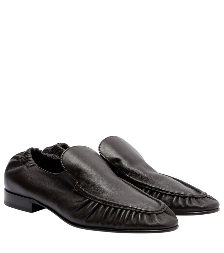 Photo: The Row Soft ruched leather loafers
