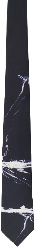 Photo: Emporio Armani Black Cravatta Stampata Tie