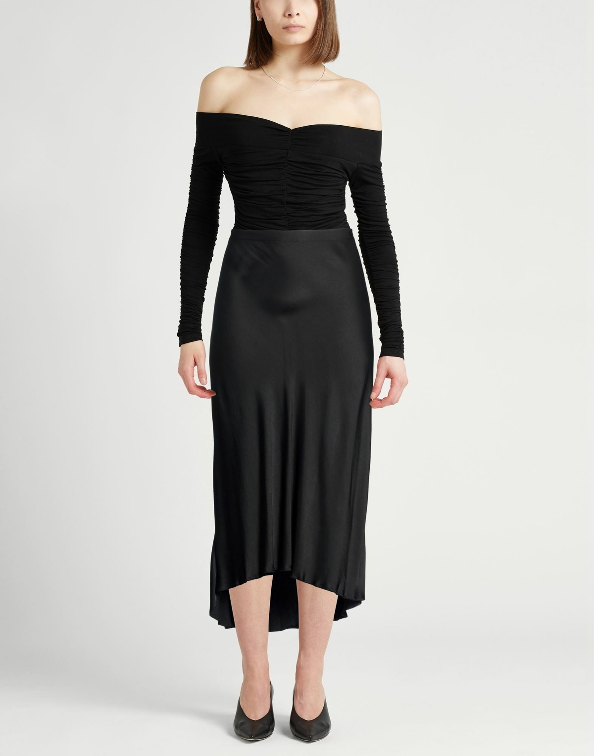 Jucca Womens Midi skirt in Black