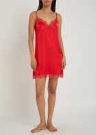Simone PÉRÈLE Satin Secrets Lace-trim Satin Mini Night Dress Pink
