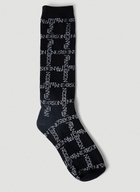 JW Anderson Logo Grid Long Socks