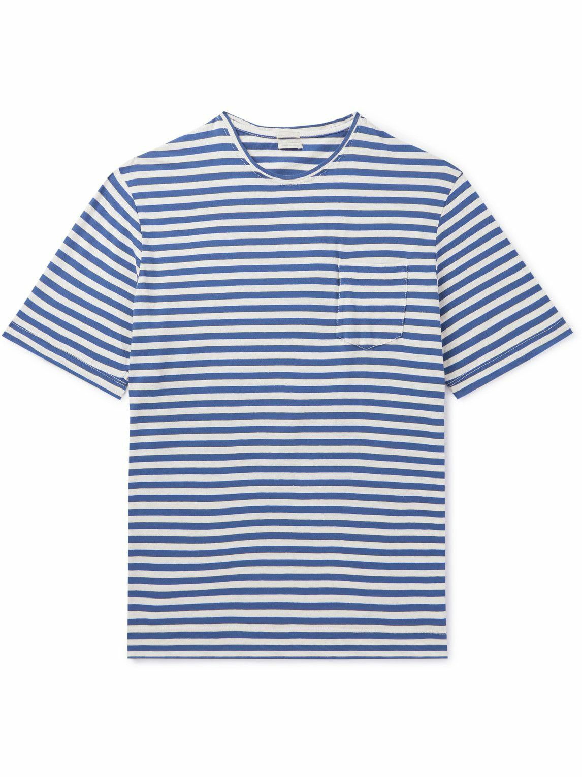 Photo: Massimo Alba - Panarea Striped Cotton and Linen-Blend T-Shirt - White