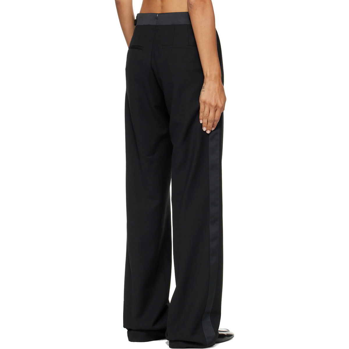 Wales Bonner Black Gallery Tuxedo Trousers