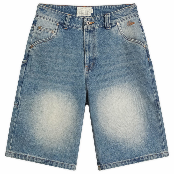Photo: Dime Men's Classic Denim Shorts in Sandblasted Indigo