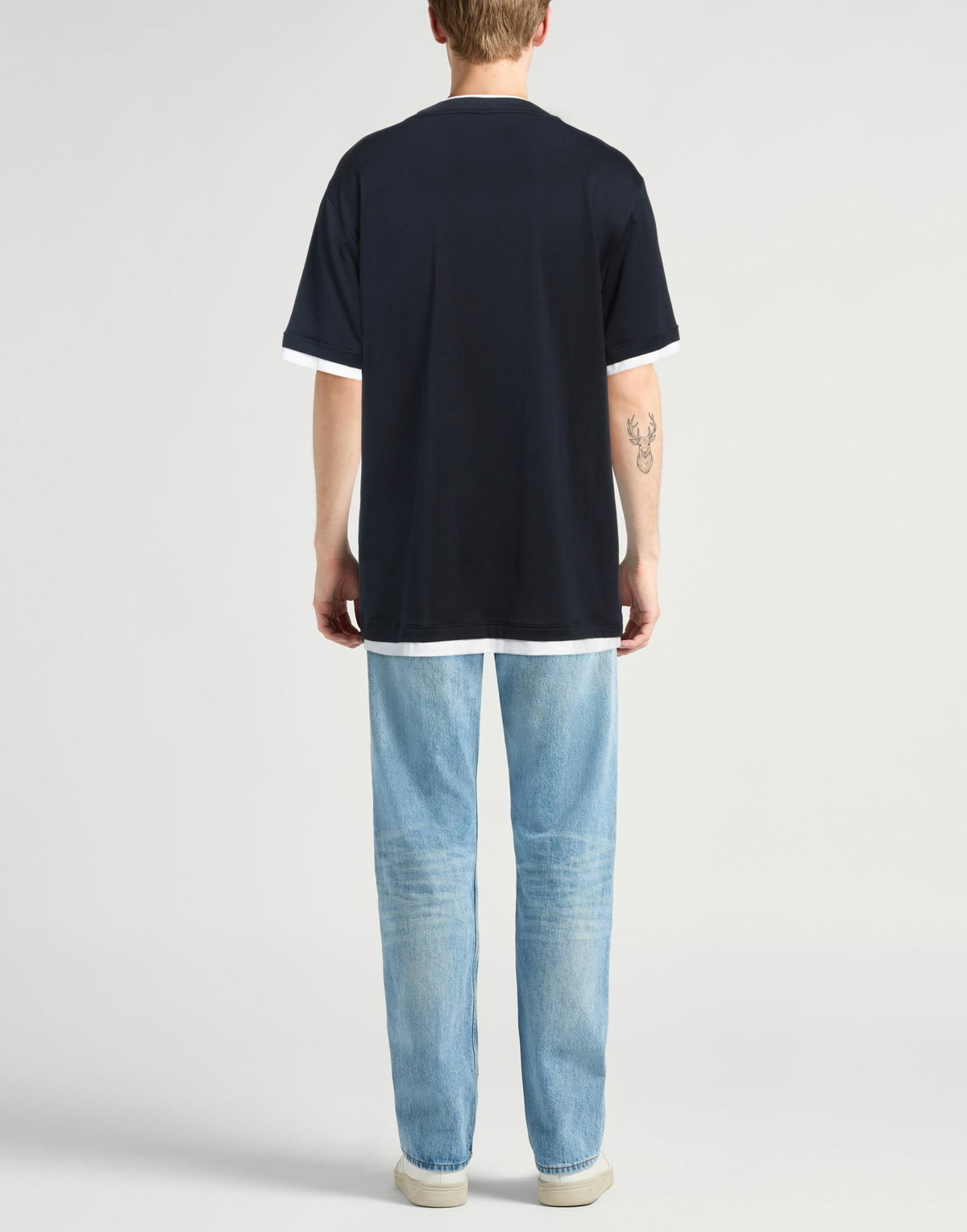 Brioni Mens T-shirt Midnight in Blue