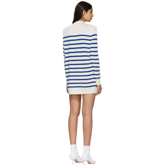 Balmain blue discount and white dress