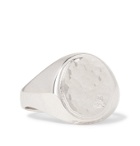 Bunney - Hammered Sterling Silver Signet Ring - Silver