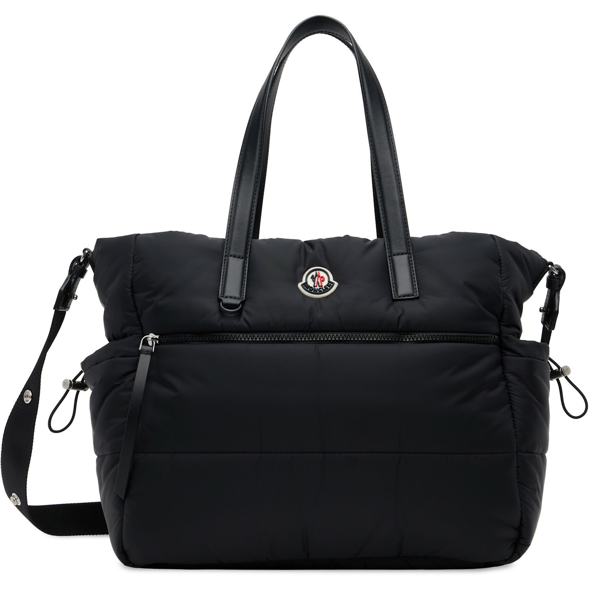 Moncler Enfant Baby Black Logo Diaper Bag