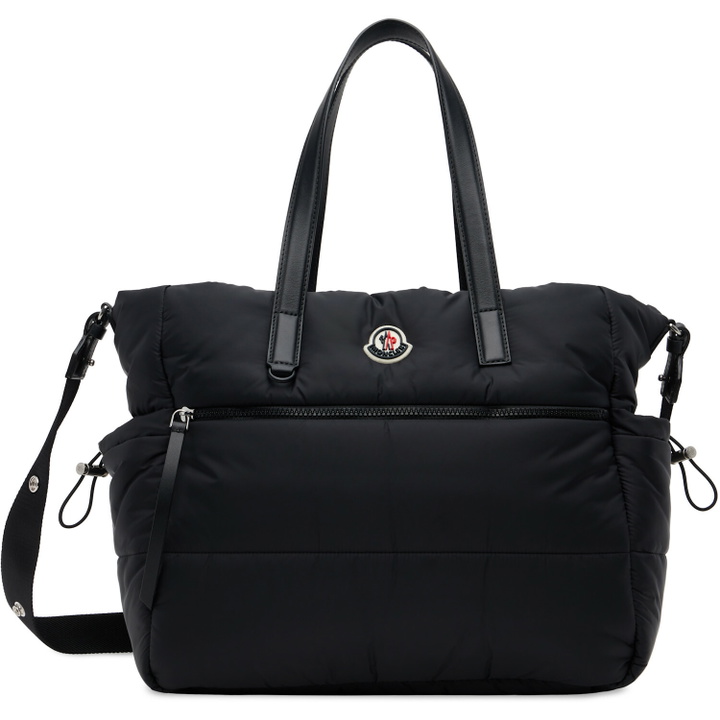 Photo: Moncler Enfant Baby Black Logo Diaper Bag