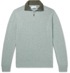 Purdey - Slim-Fit Mélange Cashmere Half-Zip Sweater - Green
