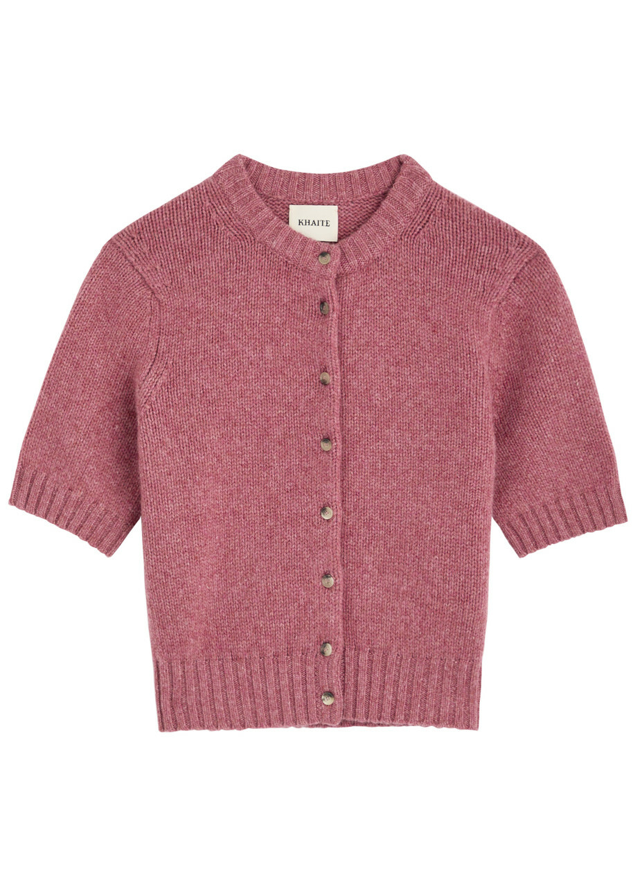 【送料&関税込】Khaite Pink Cashmere Lilou Cardigan Scarlet cashmere cardigan in pink - Khaite | Mytheresa