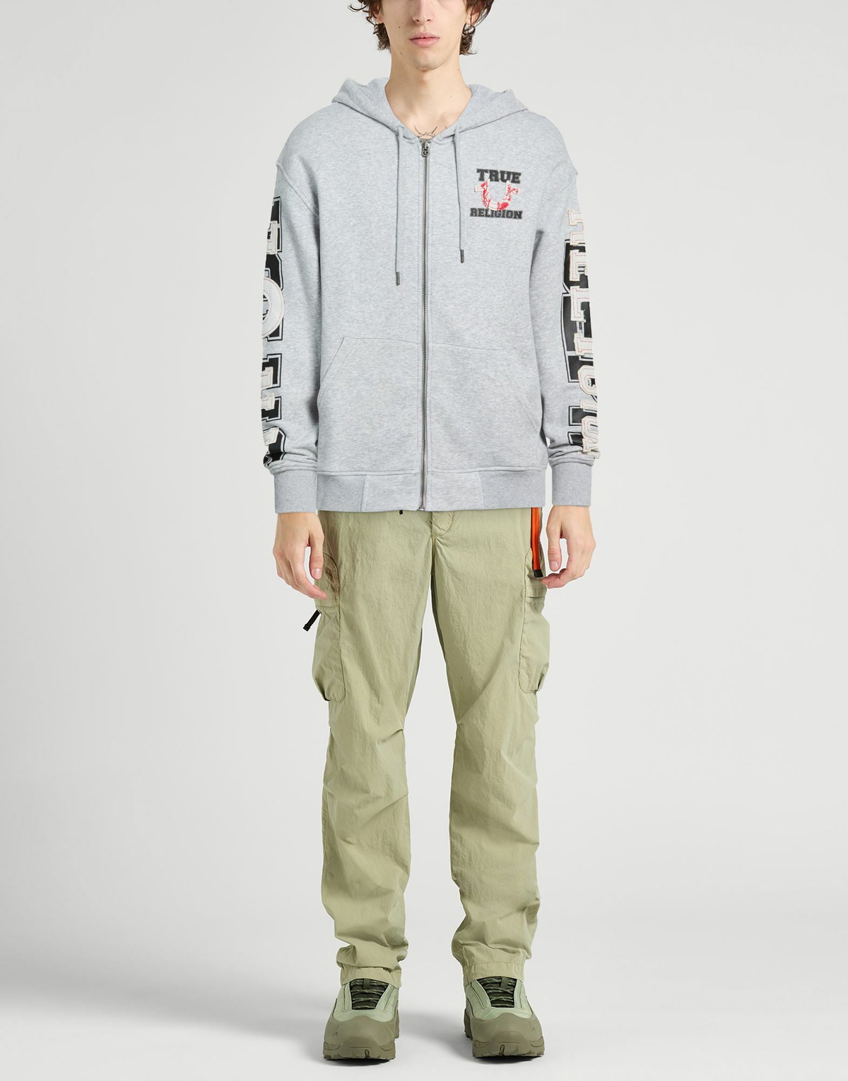True Religion Mens Sweatshirt Light in Grey