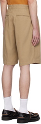 BEAMS PLUS Beige 2 Pleats Shorts