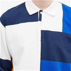 Beams Plus Men's Colour Block Knit Rugby Shirt in Multi