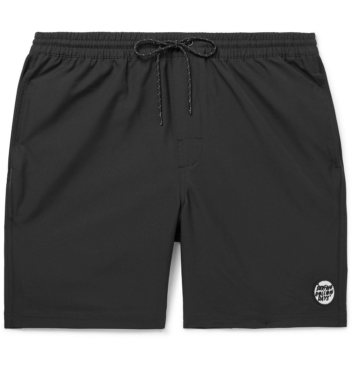 Photo: Outerknown - Appliquéd Shell Drawstring Shorts - Black