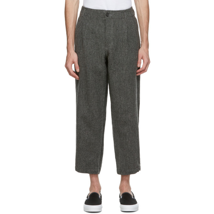 Photo: Comme des Garcons Shirt Grey Herringbone Shetland Trousers