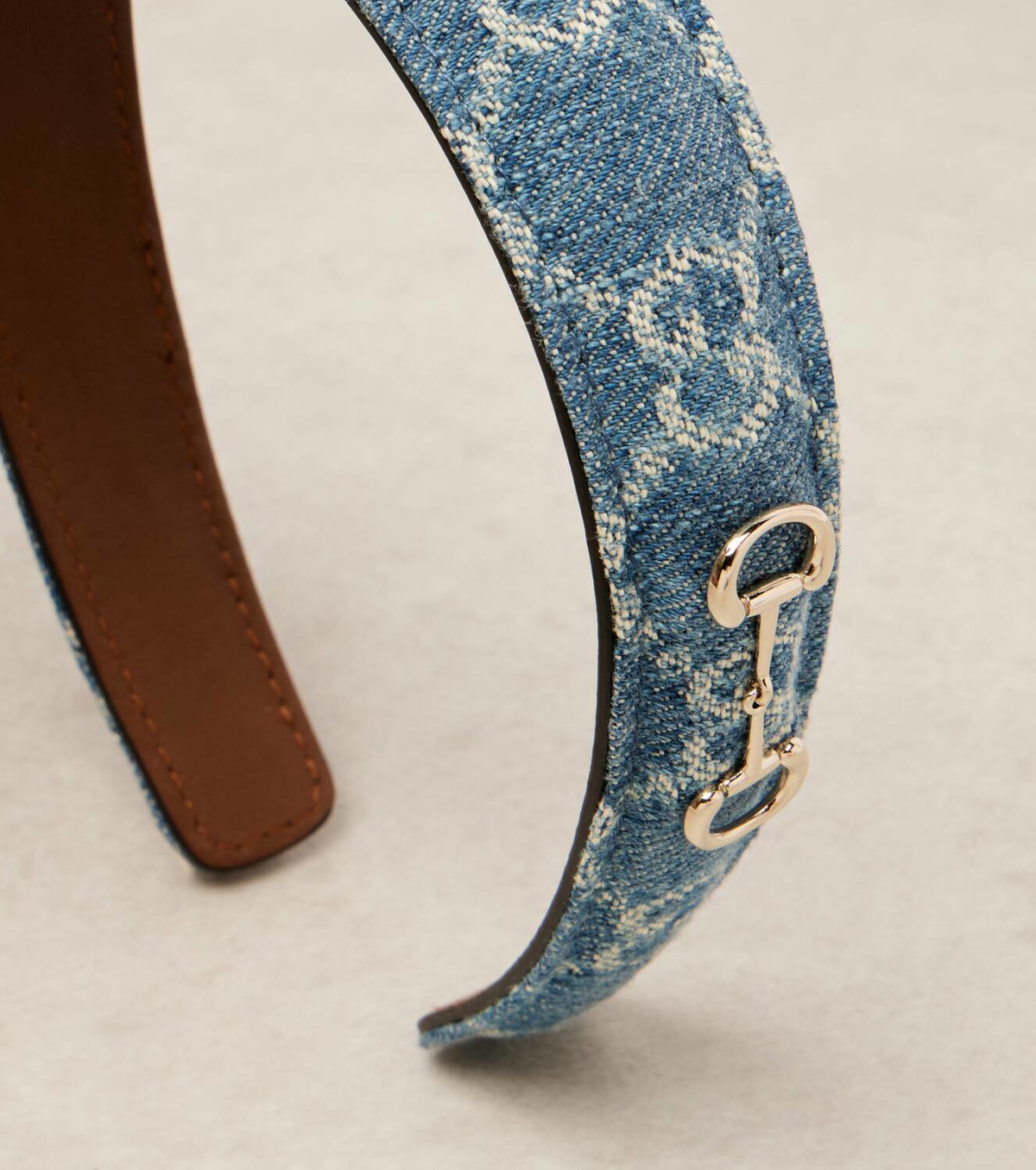 GUCCI カチューシャ デニム GG柄 Gucci GG jacquard denim headband Gucci