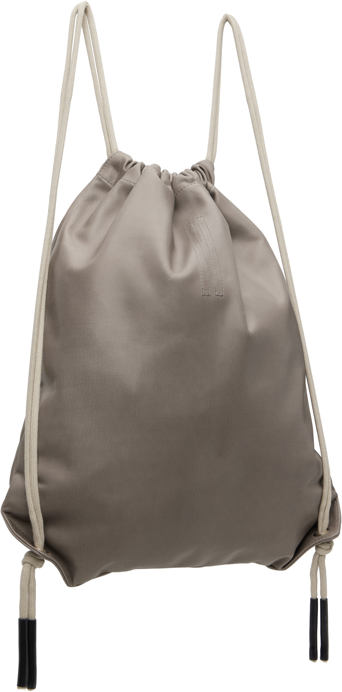 Rick Owens Gray & Off-White Concordians Drawstring Backpack