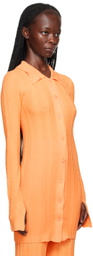REMAIN Birger Christensen Orange Buttoned Cardigan