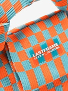 LASTFRAME Orange And Blue Obi Ichimatsu Mini Tote Bag