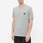 C.P. Company Men's Small Stitch Block Logo T-Shirt in Grey Melange