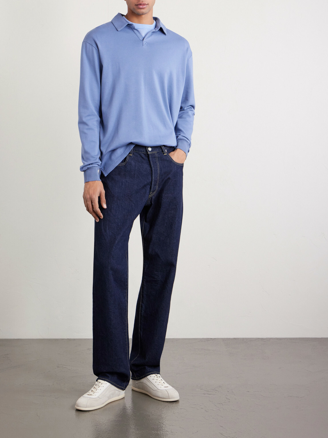 SEASE - Supima Cotton-Jersey Polo Shirt - Blue
