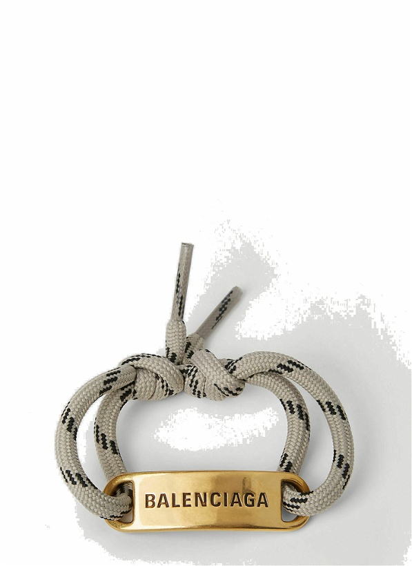 Photo: Balenciaga - Plate Rope Bracelet in Beige