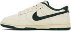 Nike White & Green Dunk Low Sneakers