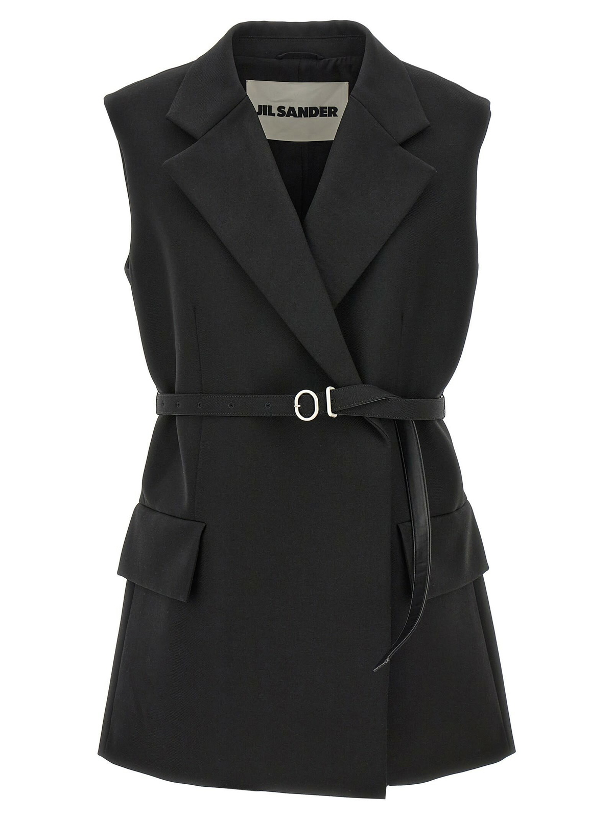 Jil Sander Black Tailored Vest Jil Sander