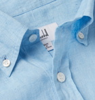 Dunhill - Button-Down Collar Linen Shirt - Light blue