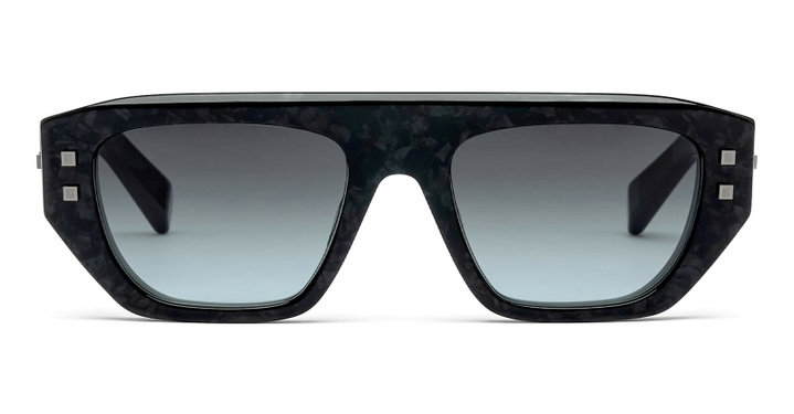 Photo: Balmain B-army Ii - Leather Black / Black Rhodium Sunglasses