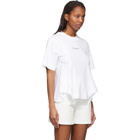 Stella McCartney White Drape Logo T-Shirt