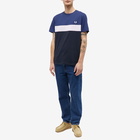 Fred Perry Authentic Men's Colour Block T-Shirt in Navy