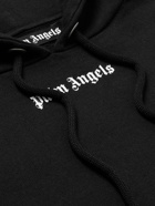 Palm Angels - Logo-Print Cotton-Jersey Hoodie - Black