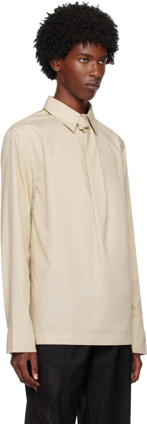 Olly Shinder Beige Vanishing Tie Shirt
