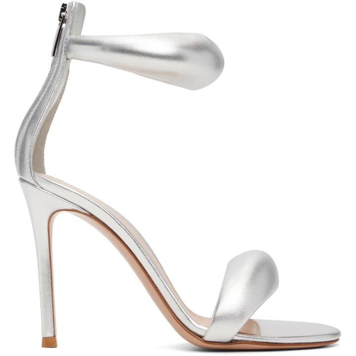 Photo: Gianvito Rossi Silver Bijoux Heeled Sandals
