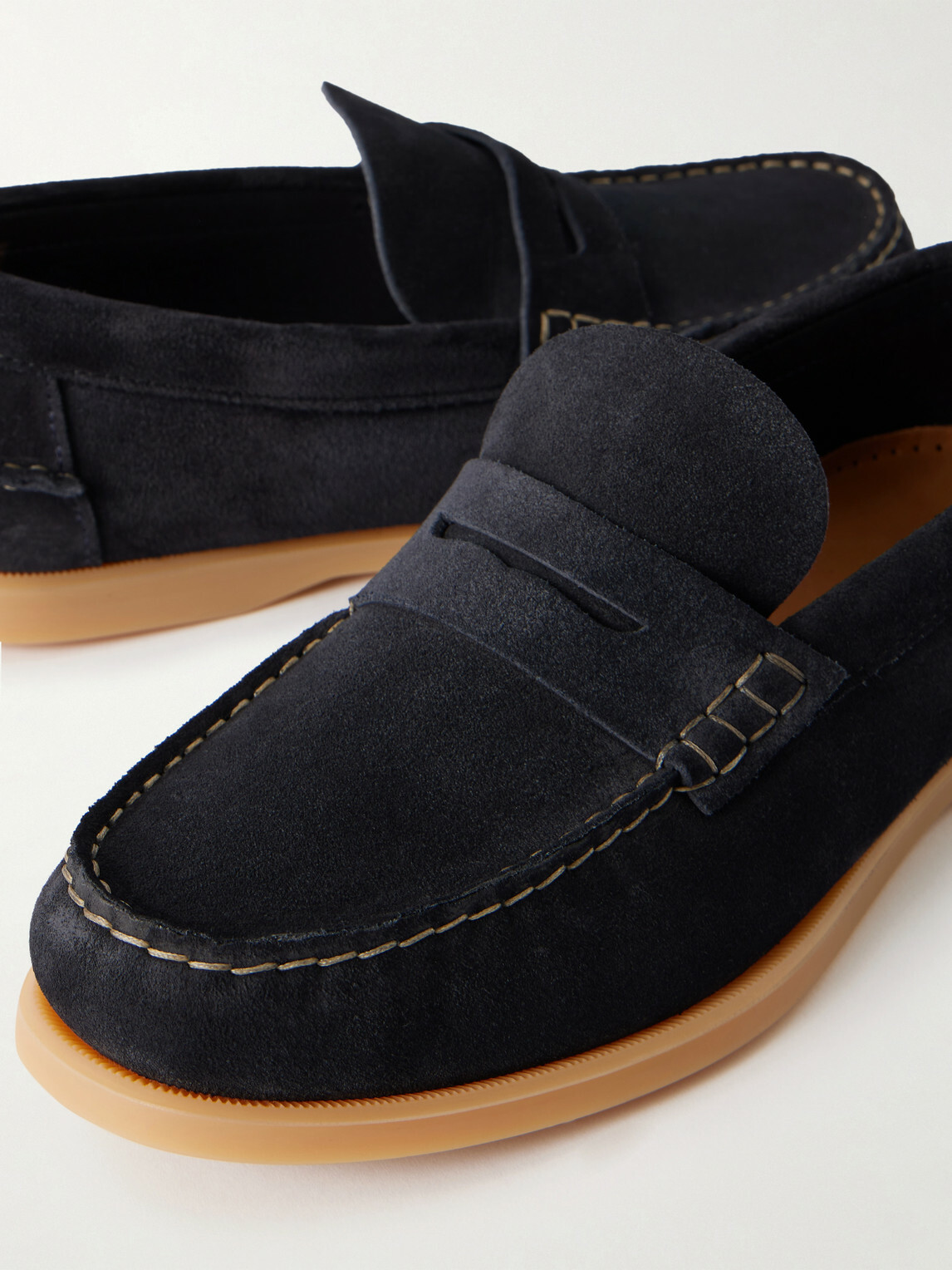 Mr P. - Leo Suede Penny Loafers - Blue