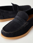 Mr P. - Leo Suede Penny Loafers - Blue