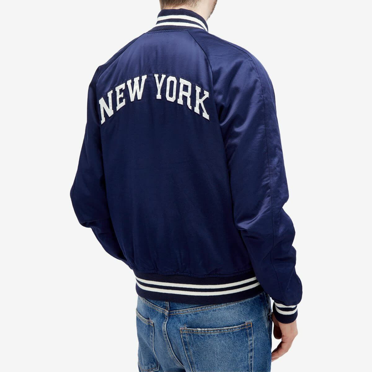 POLO RALPH LAUREN アビエイター ジャケット Polo Ralph Lauren Men's Lined Varsity Jacket in Aviator Navy