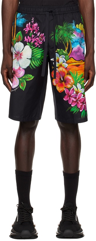 Photo: Dolce & Gabbana Black Jogging Shorts