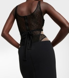 David Koma Lace corset gown